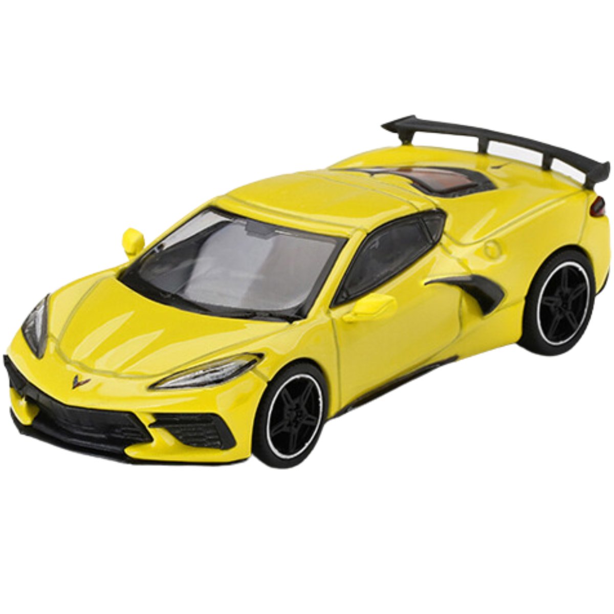 Mini GT Chevrolet Corvette Stingray Accelerate Yellow Metallic LHD - 1:64 Scale - Phillips Hobbies