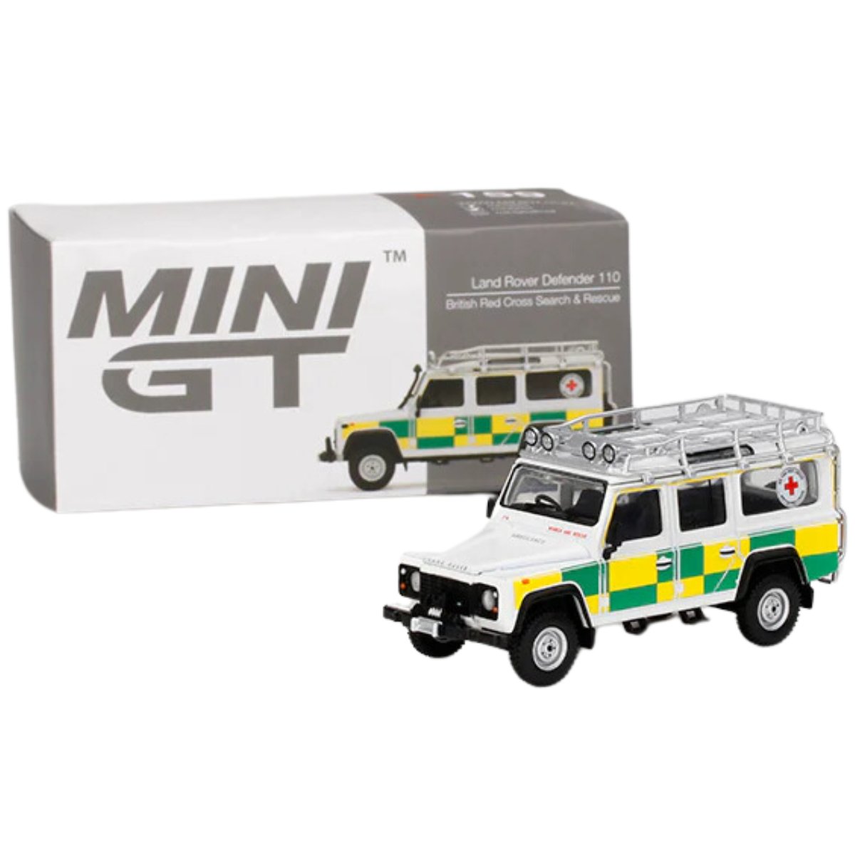 Mini GT Land Rover Defender 110 British Red Cross Search & Rescue (1:64 Scale) - Phillips Hobbies