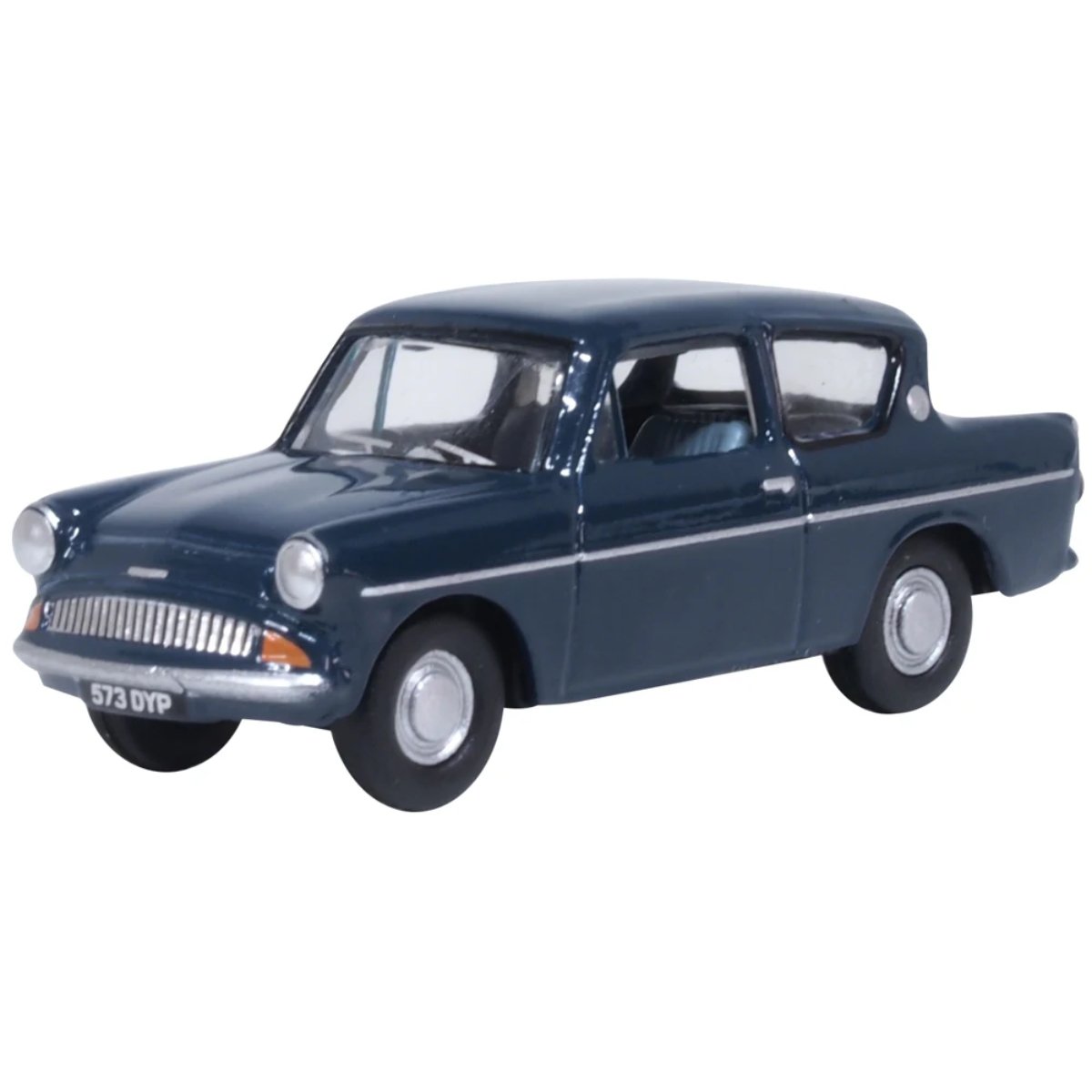 Oxford Diecast 76105011 Ford Anglia Ambassador Blue - 1:76 Scale Model - Phillips Hobbies