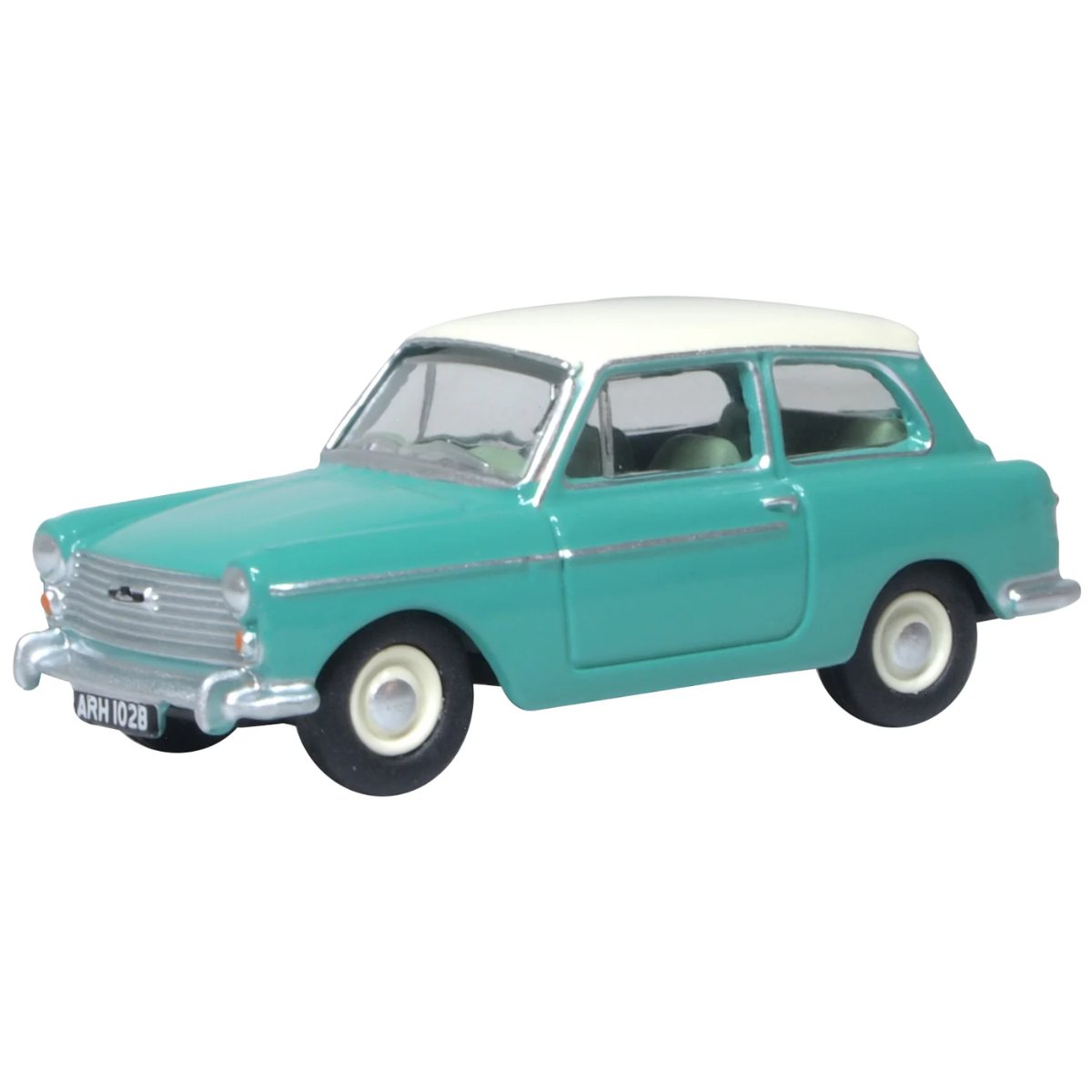 Oxford Diecast 76AA008 Austin A40 MkII Fern Green/Snowberry White - 1:76 Scale Model - Phillips Hobbies