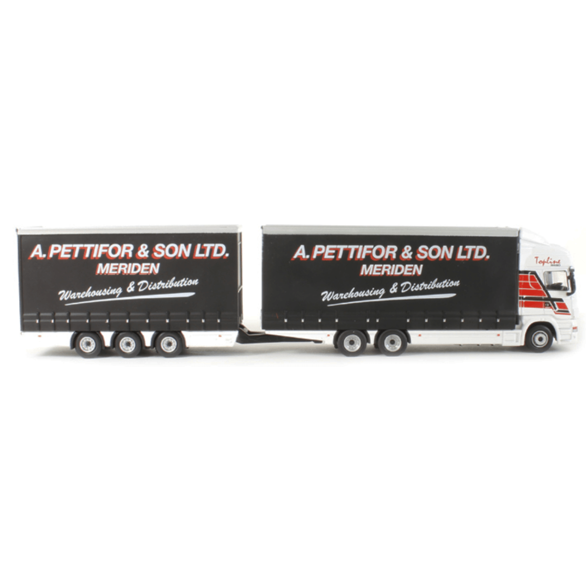 Oxford Diecast 76DBU002 Scania Topline Drawbar A. Pettifor & Son Ltd - 1:76 Scale Model - Phillips Hobbies