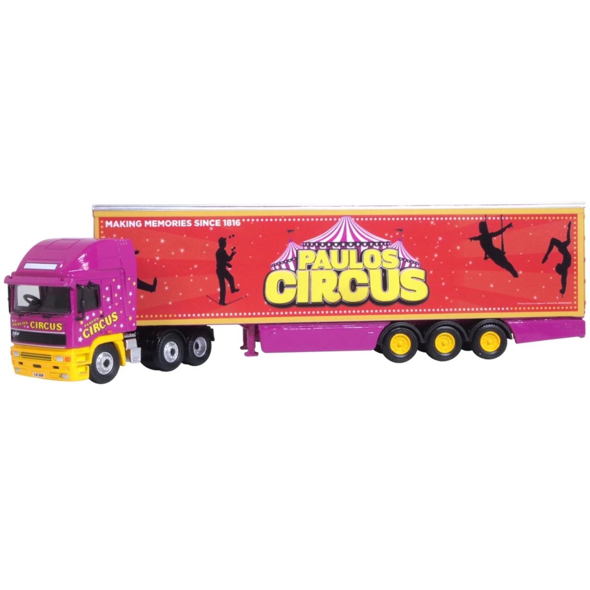 Oxford Diecast 76EC005 Paulos Circus ERF EC Box Trailer - 1:76 Scale - Phillips Hobbies