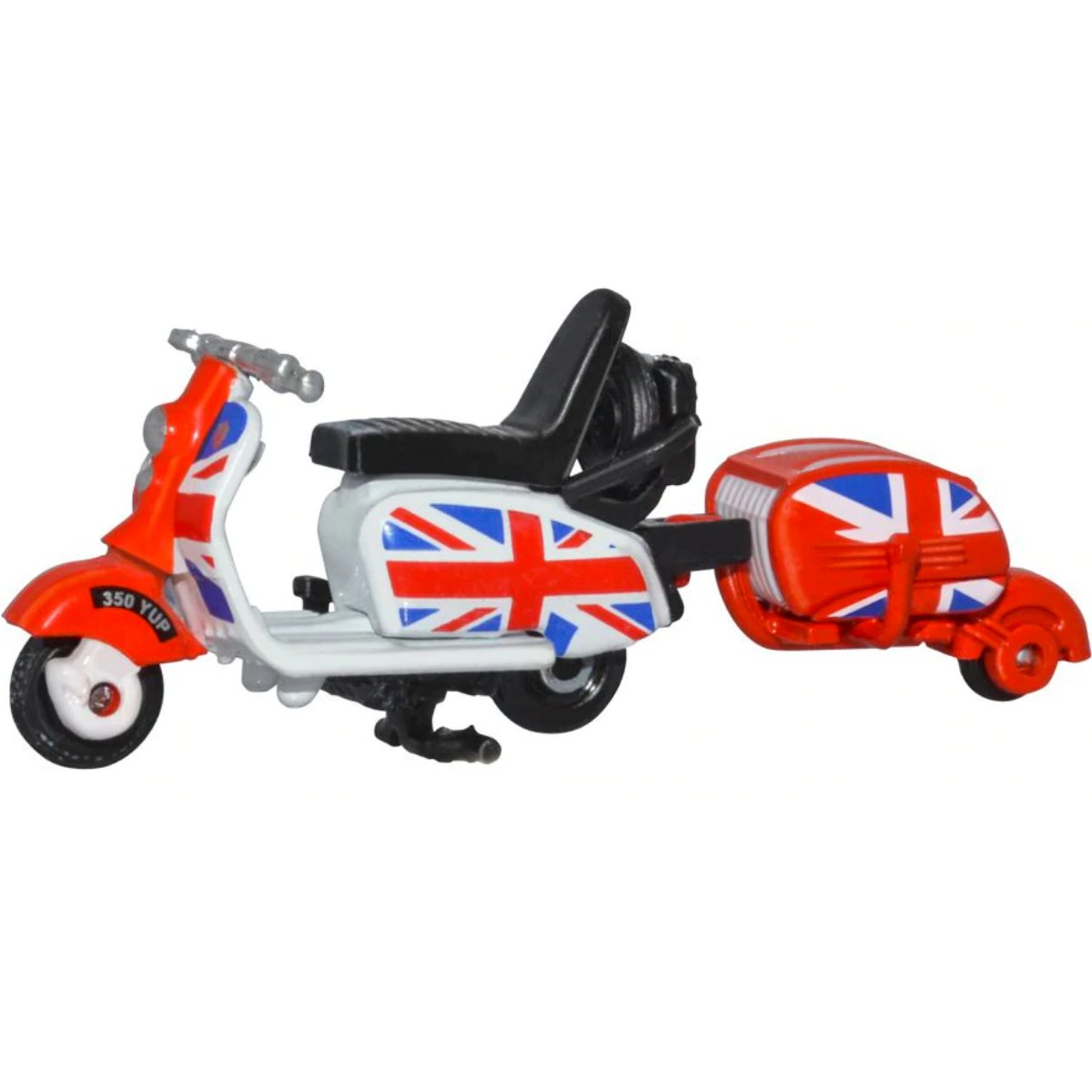 Oxford Diecast 76SC002 Scooter & Trailer Union Jack - Phillips Hobbies