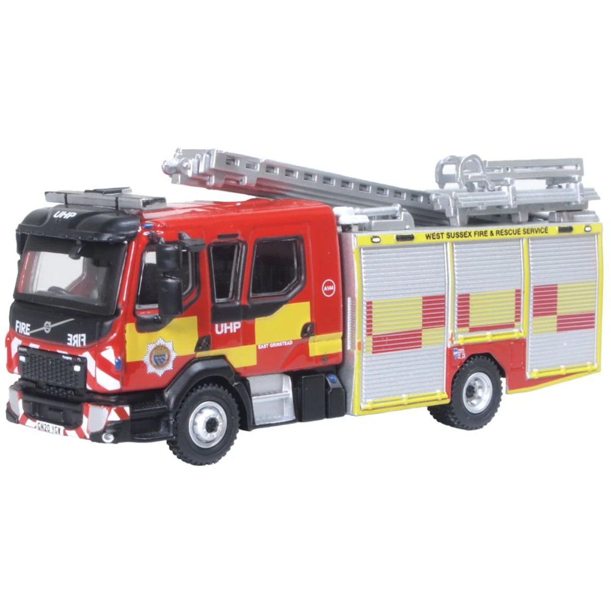 Oxford Diecast 76VEO004 Volvo FL Emergency One Pump Ladder West Sussex Fire & Rescue - 1:76 Scale - Phillips Hobbies