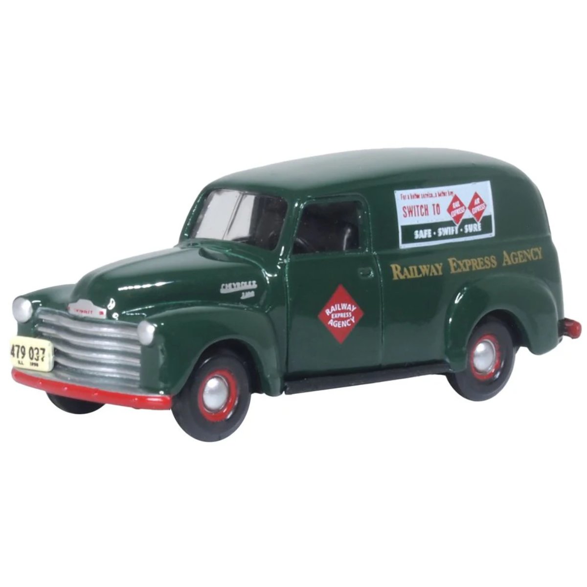 Oxford Diecast 87CV50005 1950 Chevrolet Panel Van Railway Express Agency - 1:87 Scale - Phillips Hobbies