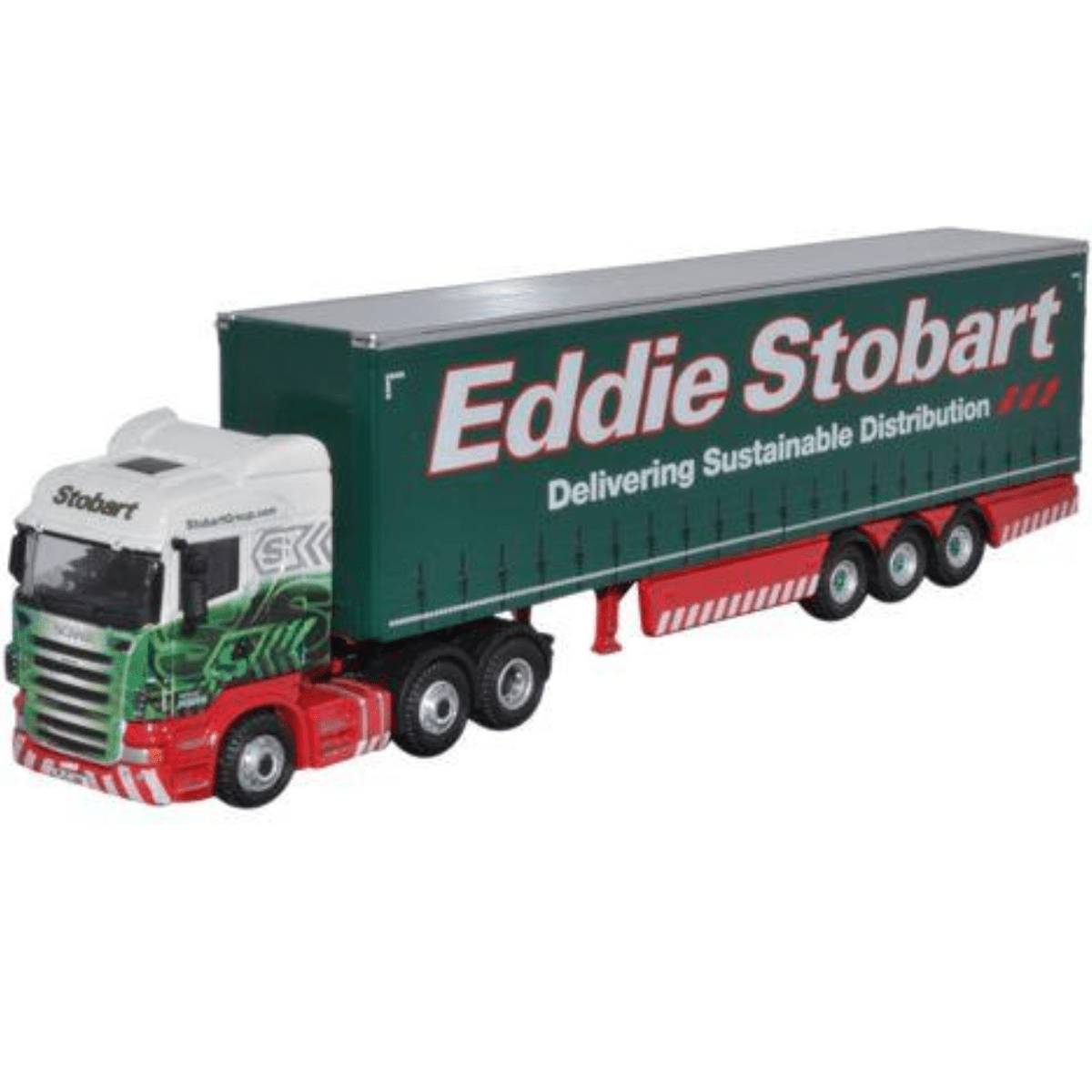 Oxford Diecast STOB039 Eddie Stobart Scania Highline Curtainside - 1:76 Scale Model - Phillips Hobbies