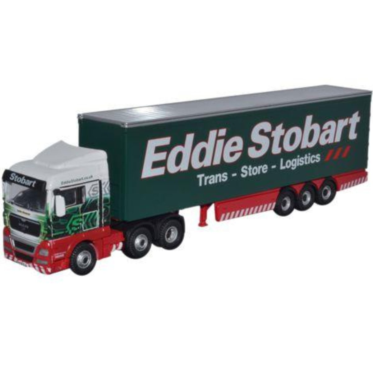 Oxford Diecast STOB040 Eddie Stobart MAN TGX XLX Curtainside - 1:76 Scale - Phillips Hobbies