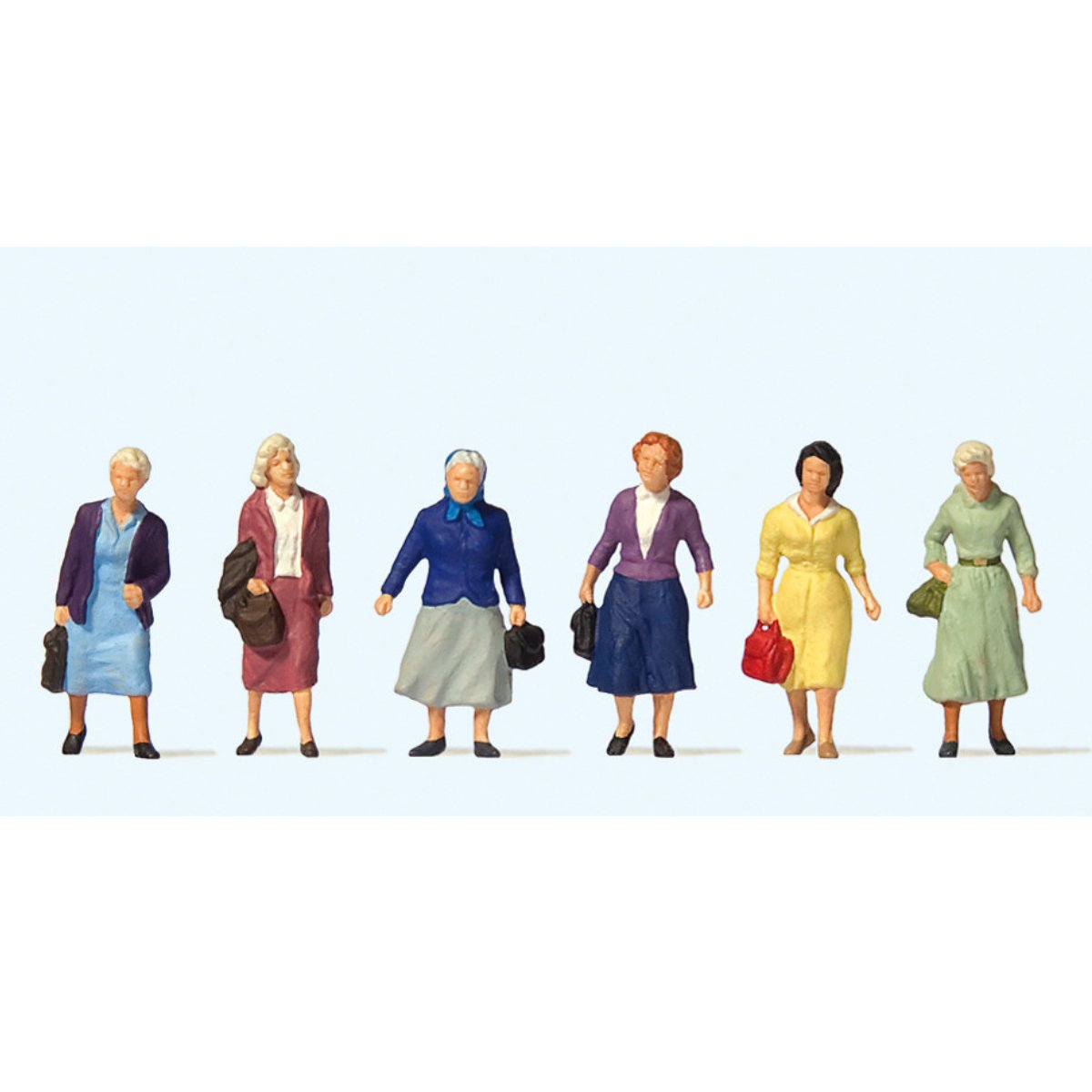 Preiser British Figures Female Travellers Set (6) - OO Gauge - Phillips Hobbies
