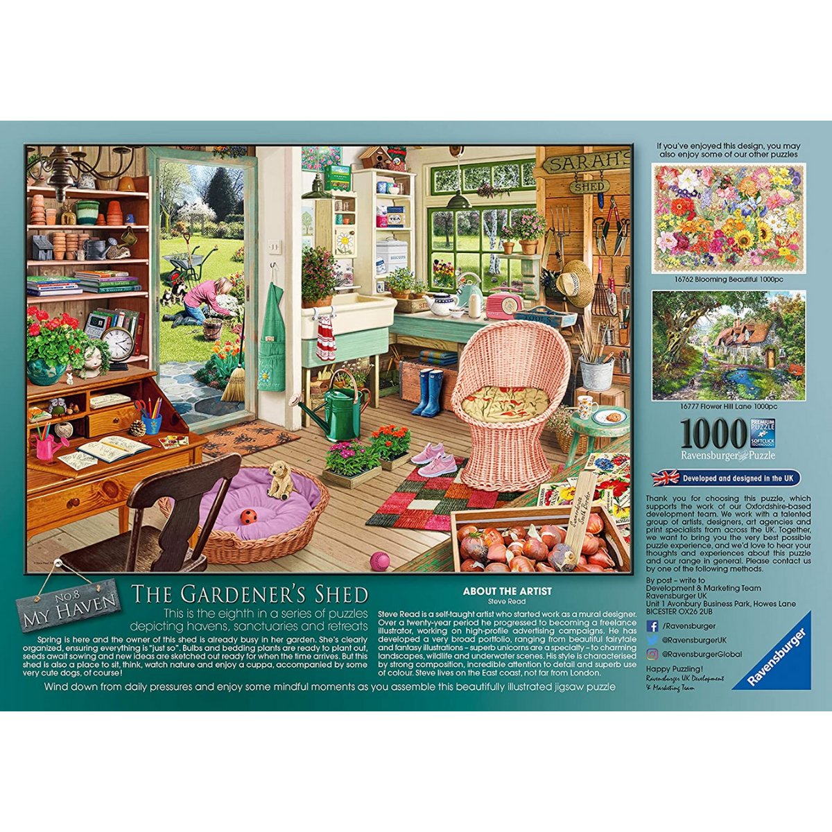 Ravensburger My Haven No 8, The Garden Shed Jigsaw Puzzle (1000 Pieces) - Phillips Hobbies