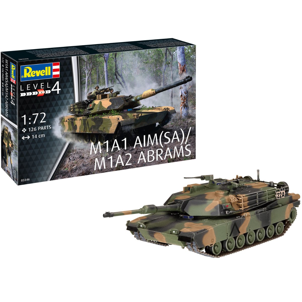 Revell 03346 M1A1 AIM(SA) - M1A2 Abrams - 1:72 Scale - Phillips Hobbies