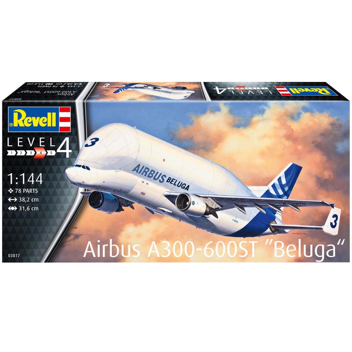 Revell 03817 Airbus A300 - 600ST "Beluga" - 1:144 Scale - Phillips Hobbies