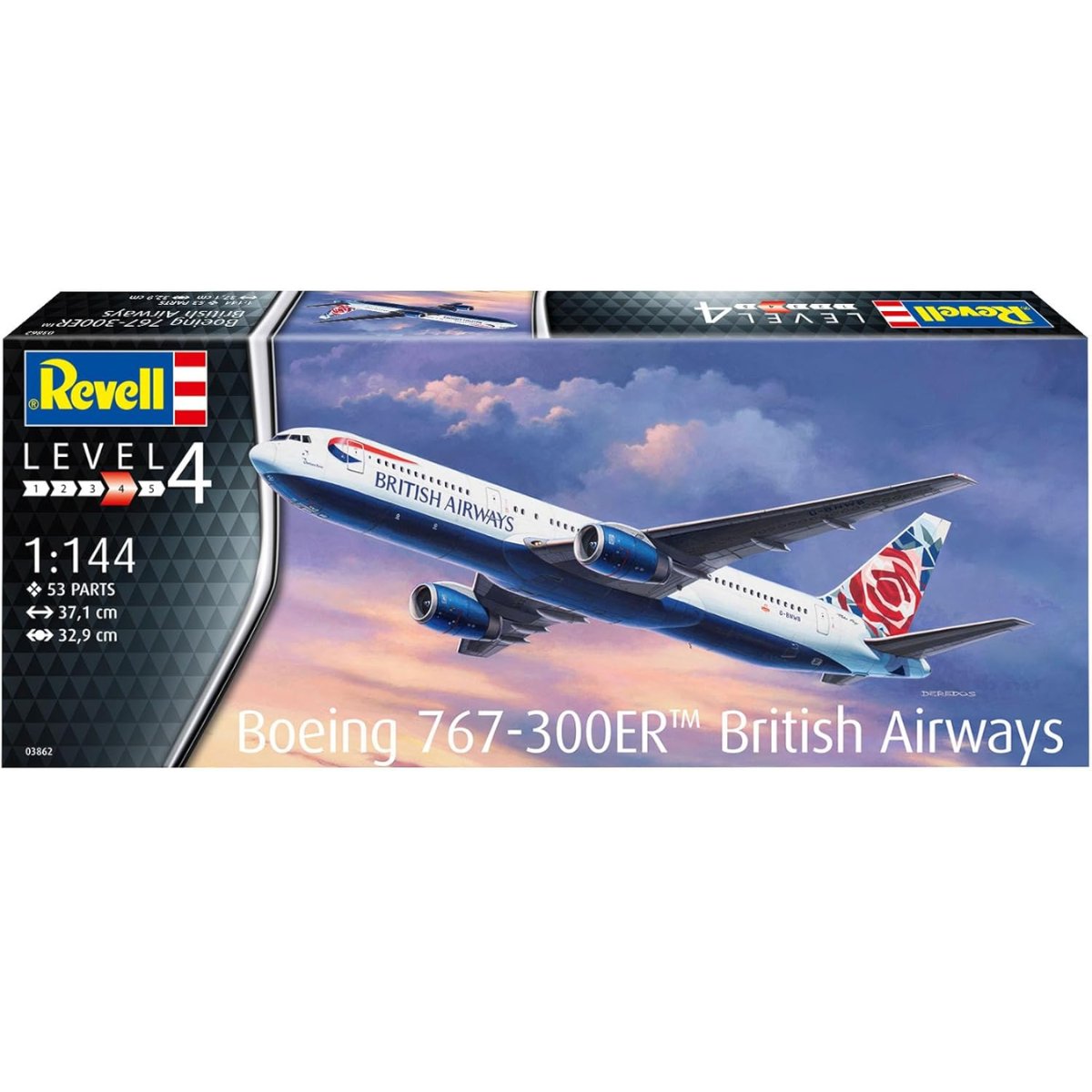 Revell 03862 Boeing 767 - 300ER British Airways - 1:144 Scale - Phillips Hobbies