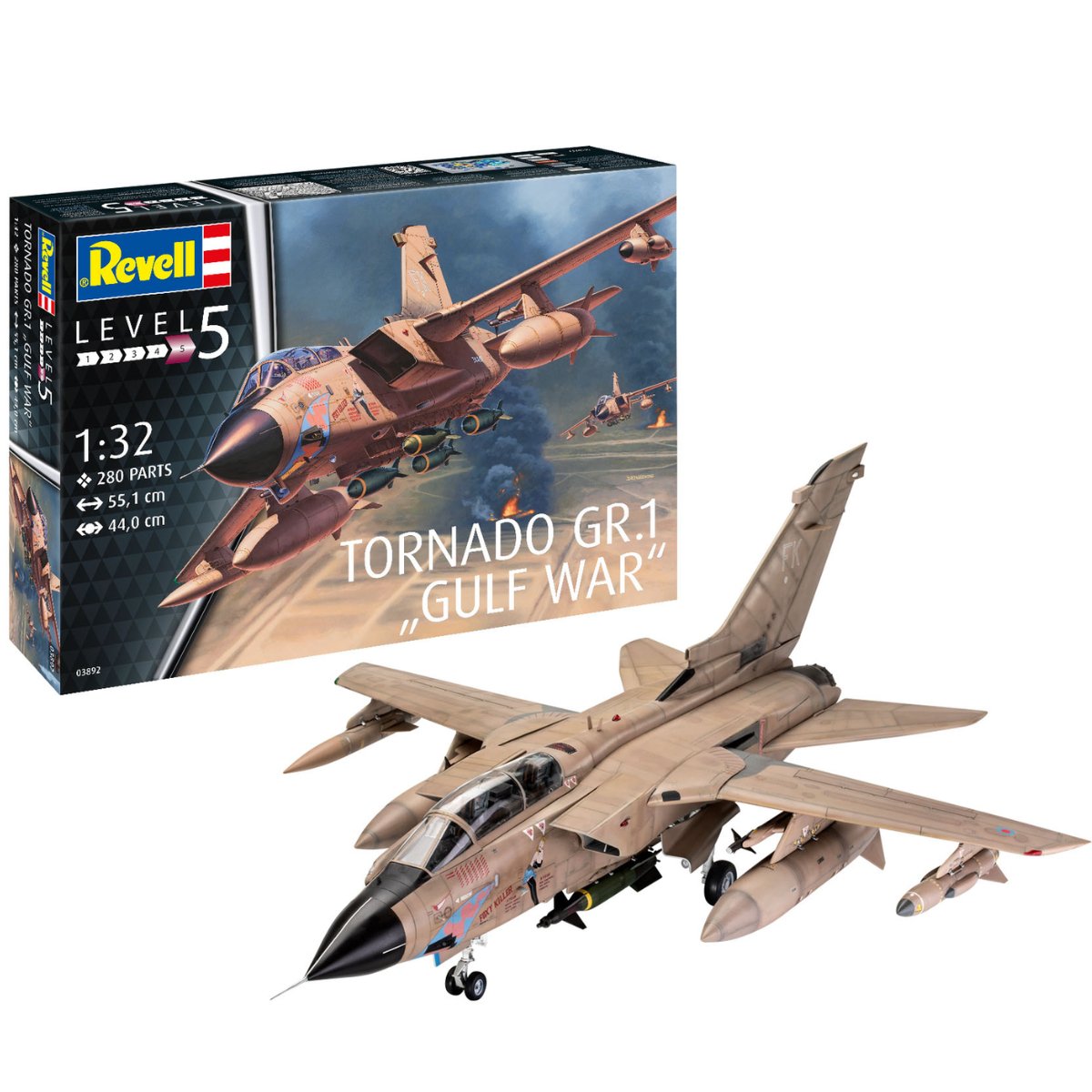 Revell 03892 Tornado GR.1 RAF "Gulf War" Plastic Kit - 1:32 Scale - Phillips Hobbies