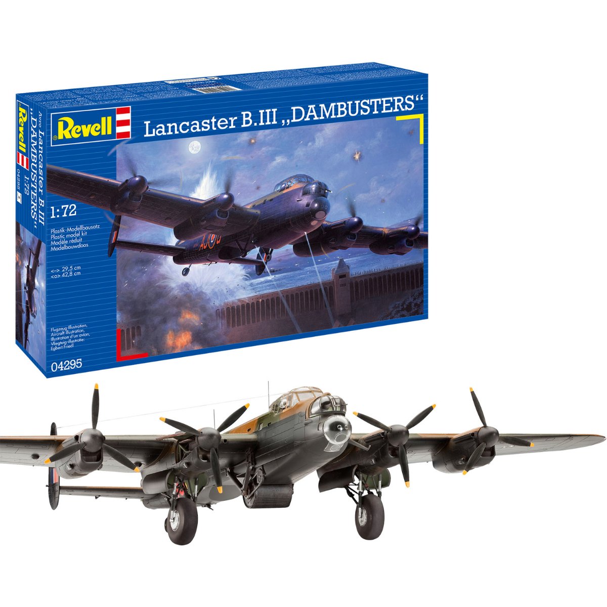 Revell 04295 Lancaster B.III Dambusters Plastic Kit - 1:72 Scale - Phillips Hobbies