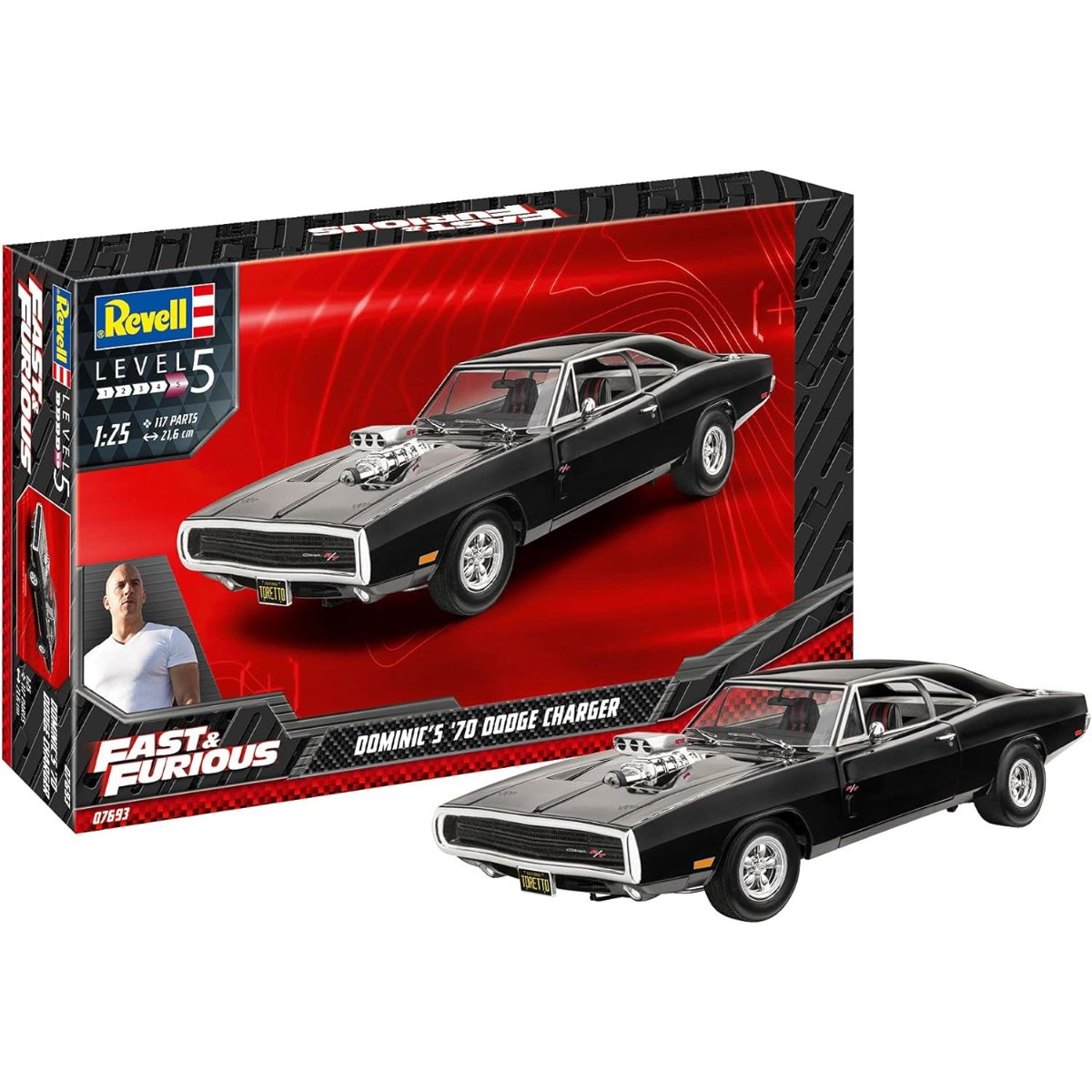 Revell 07693 Fast & Furious Dominics 1970 Dodge Charger - 1:25 Scale - Phillips Hobbies