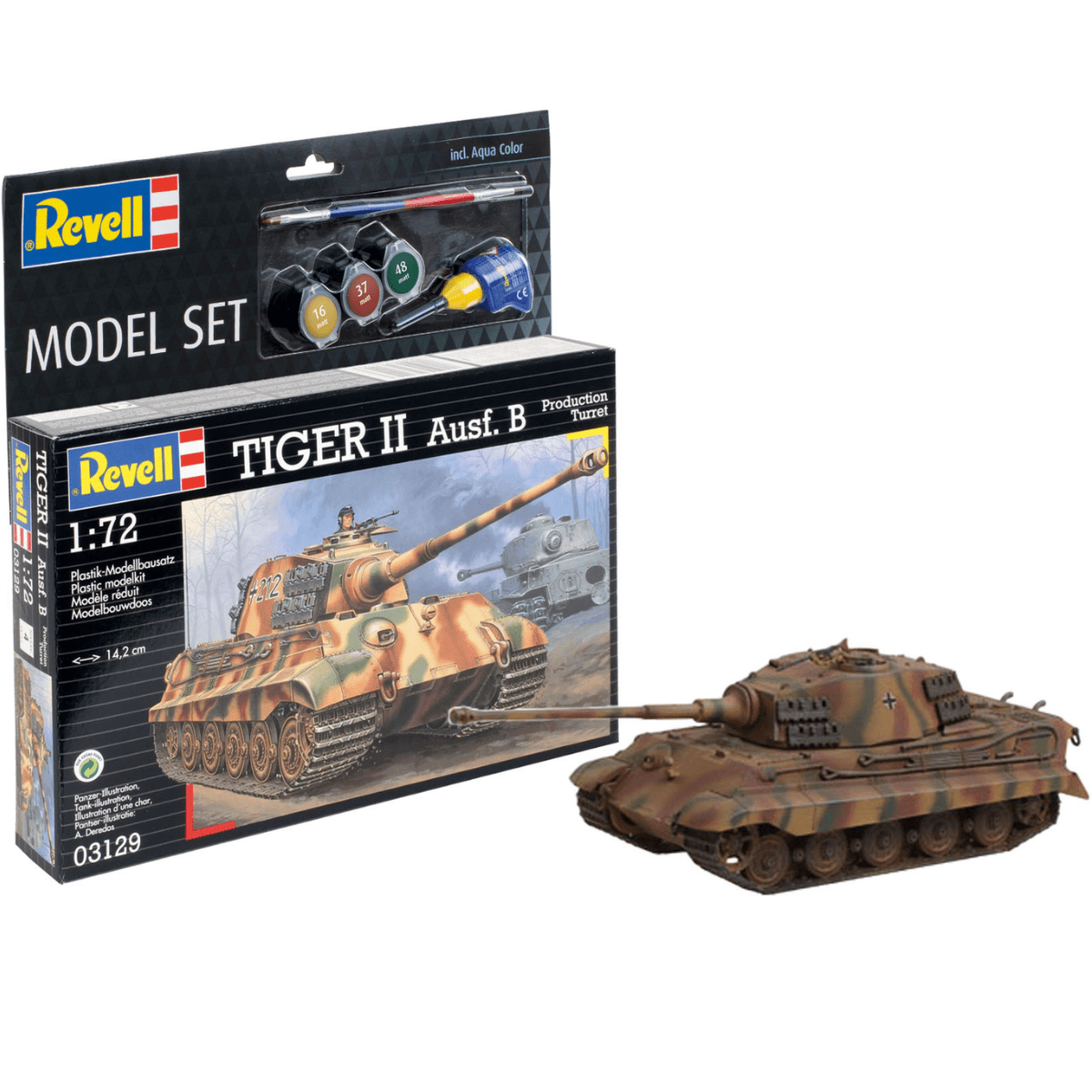 Revell 63129 Tiger II Ausf. B Model Set - 1:72 Scale - Phillips Hobbies