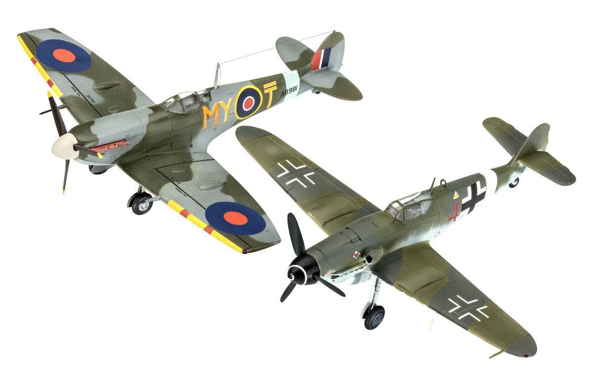 Revell 63710 Combat Set Spitfire/Messerschmitt Model Set Plastic Kit - 1:72 Scale - Phillips Hobbies