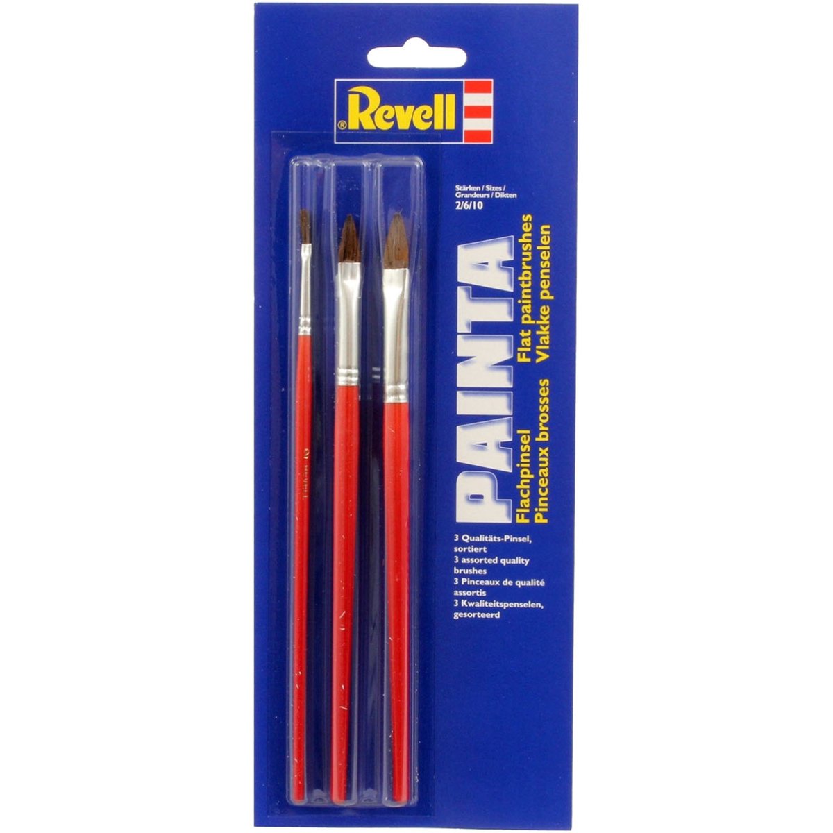 Revell Painta Flat Brush Set - Size 2, 6 & 10 - Phillips Hobbies