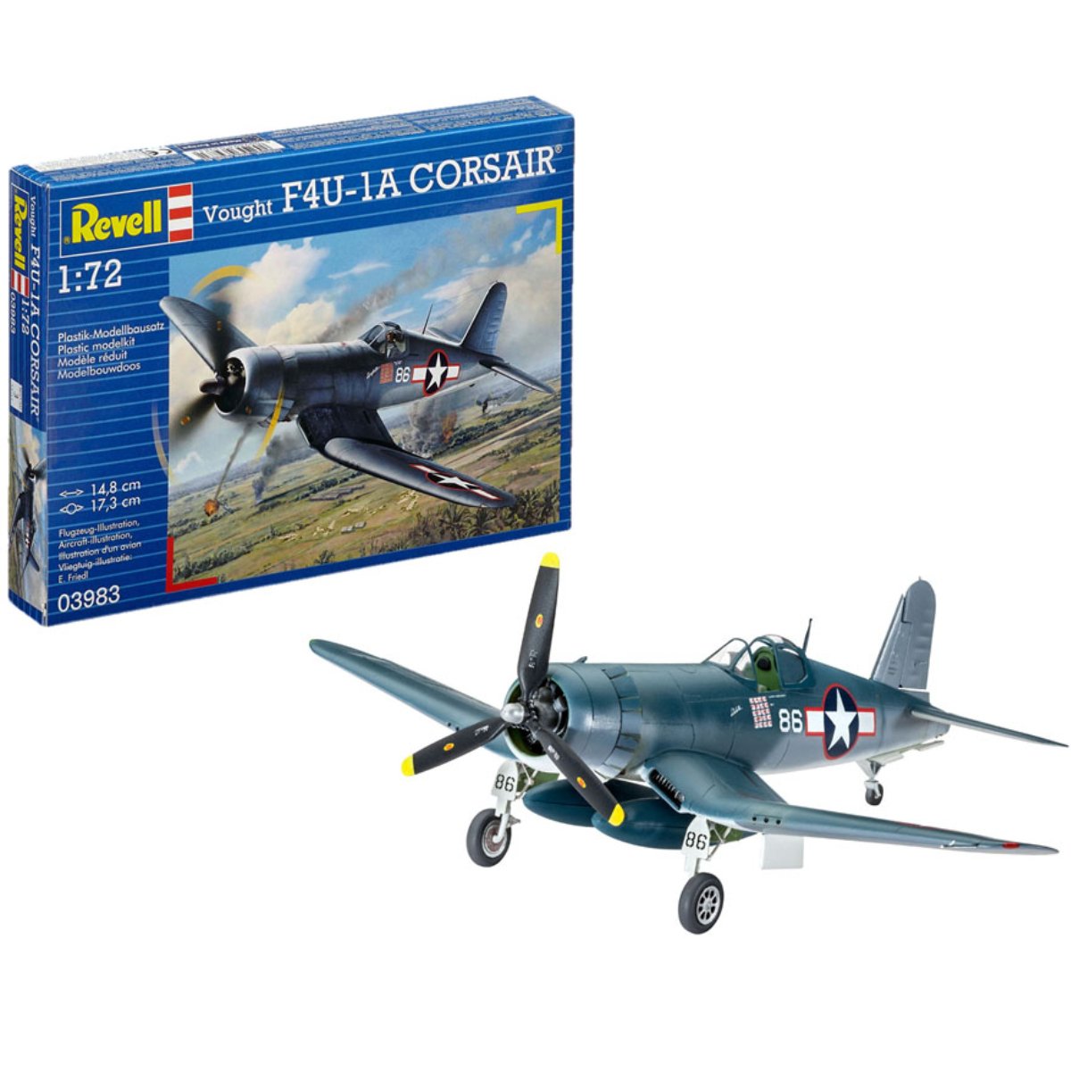 Revell Vought F4U - 1D Corsair Plastic Kit - 1:72 Scale - Phillips Hobbies