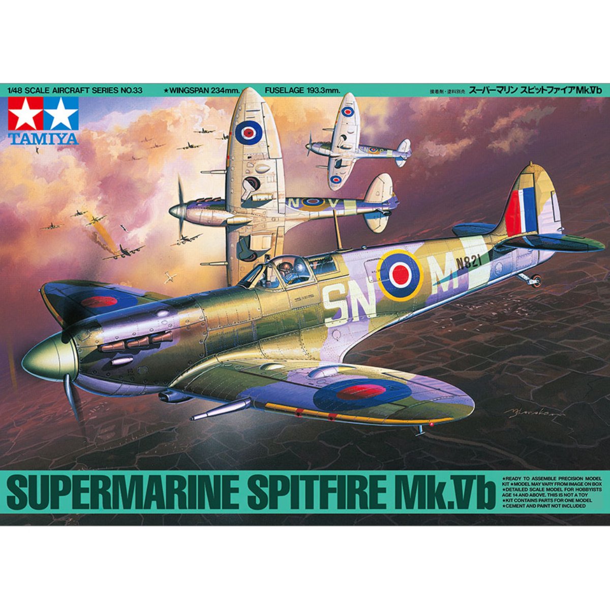 Tamiya 61033 Supermarine Spitfire MK.VB - 1:48 Scale - Phillips Hobbies