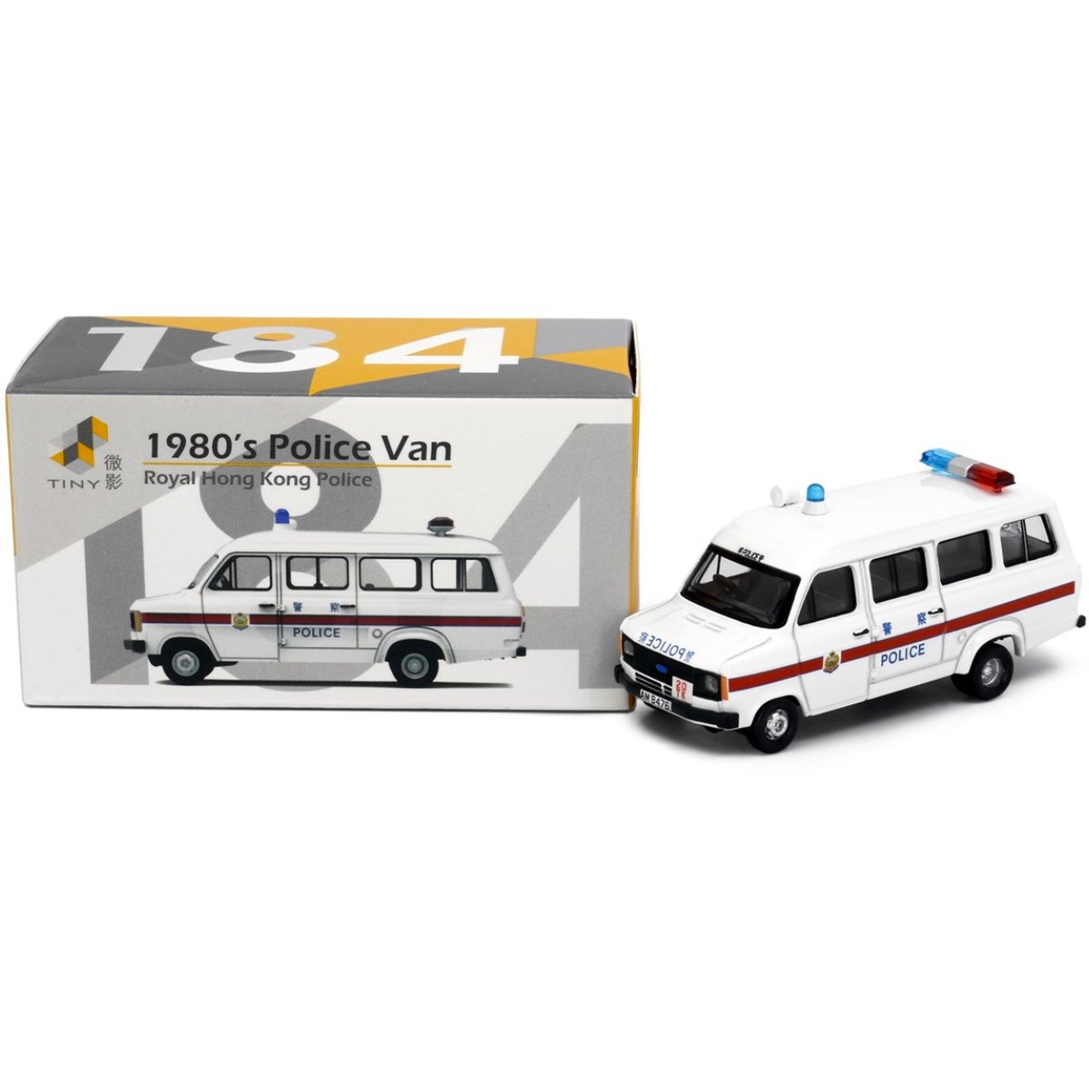 Tiny Models 1980's Hong Kong Police Van White - 1:76 Scale - Phillips  Hobbies