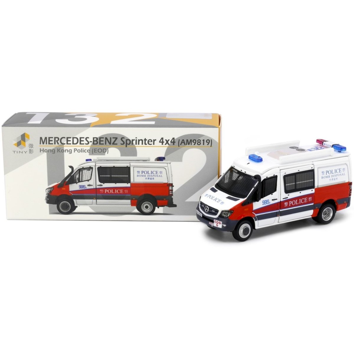 Tiny Models Mercedes-Benz Sprinter FL EOD Red White (1:76 Scale) - Phillips Hobbies