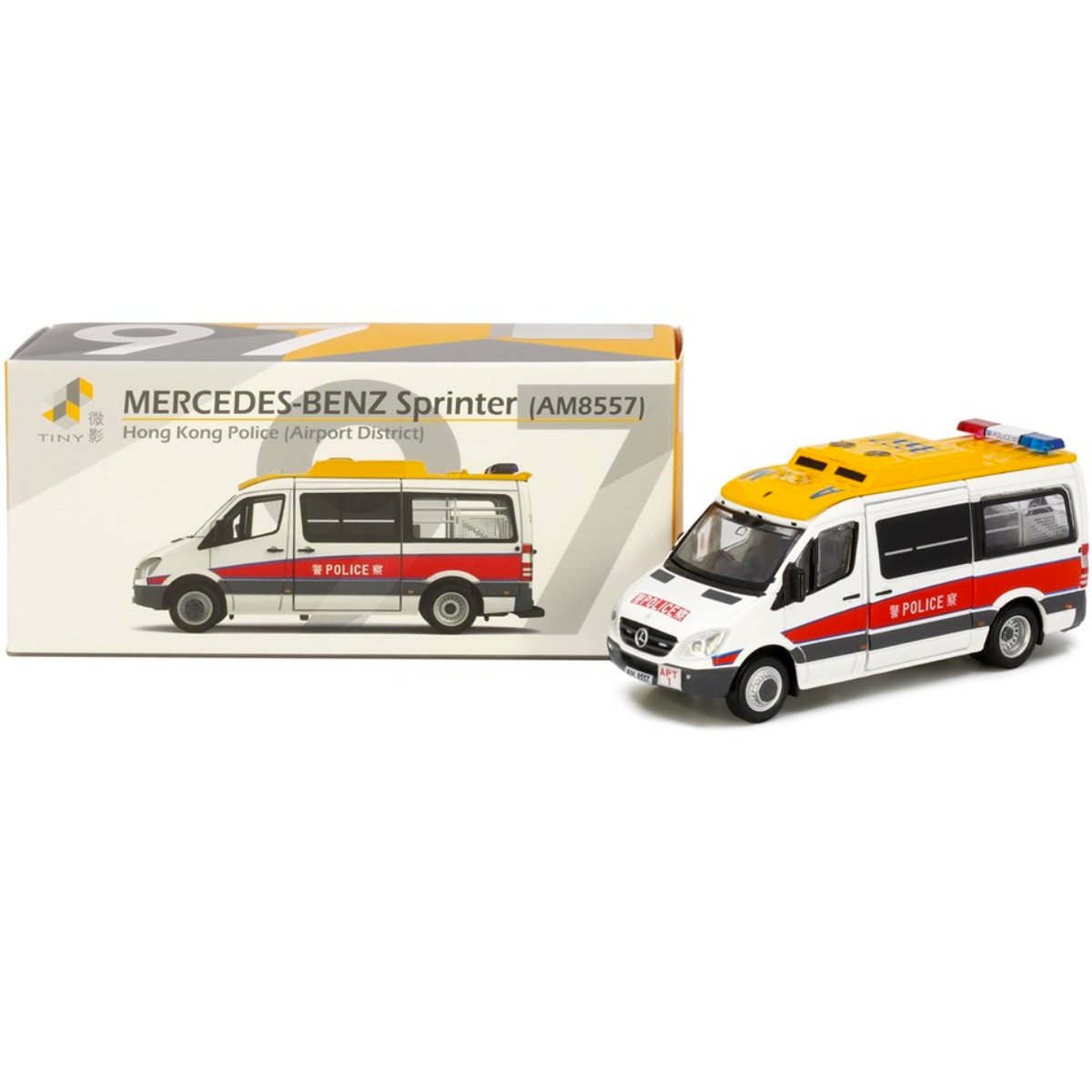 Tiny Models Mercedes-Benz Sprinter Hong Kong Police - Airport District (1:76 Scale) - Phillips Hobbies