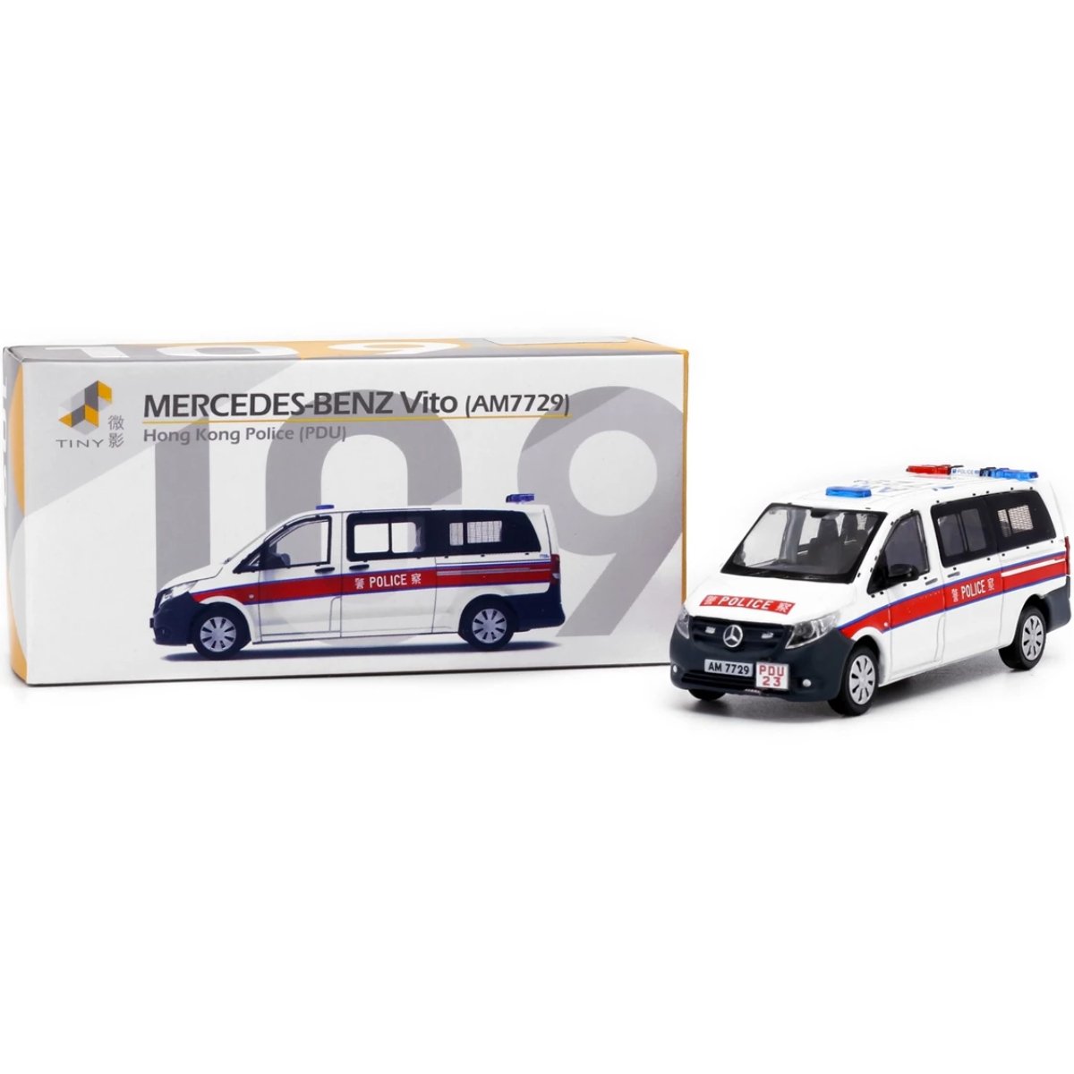 Tiny Models Mercedes-Benz Vito Hong Kong Police (1:64 Scale) - Phillips Hobbies