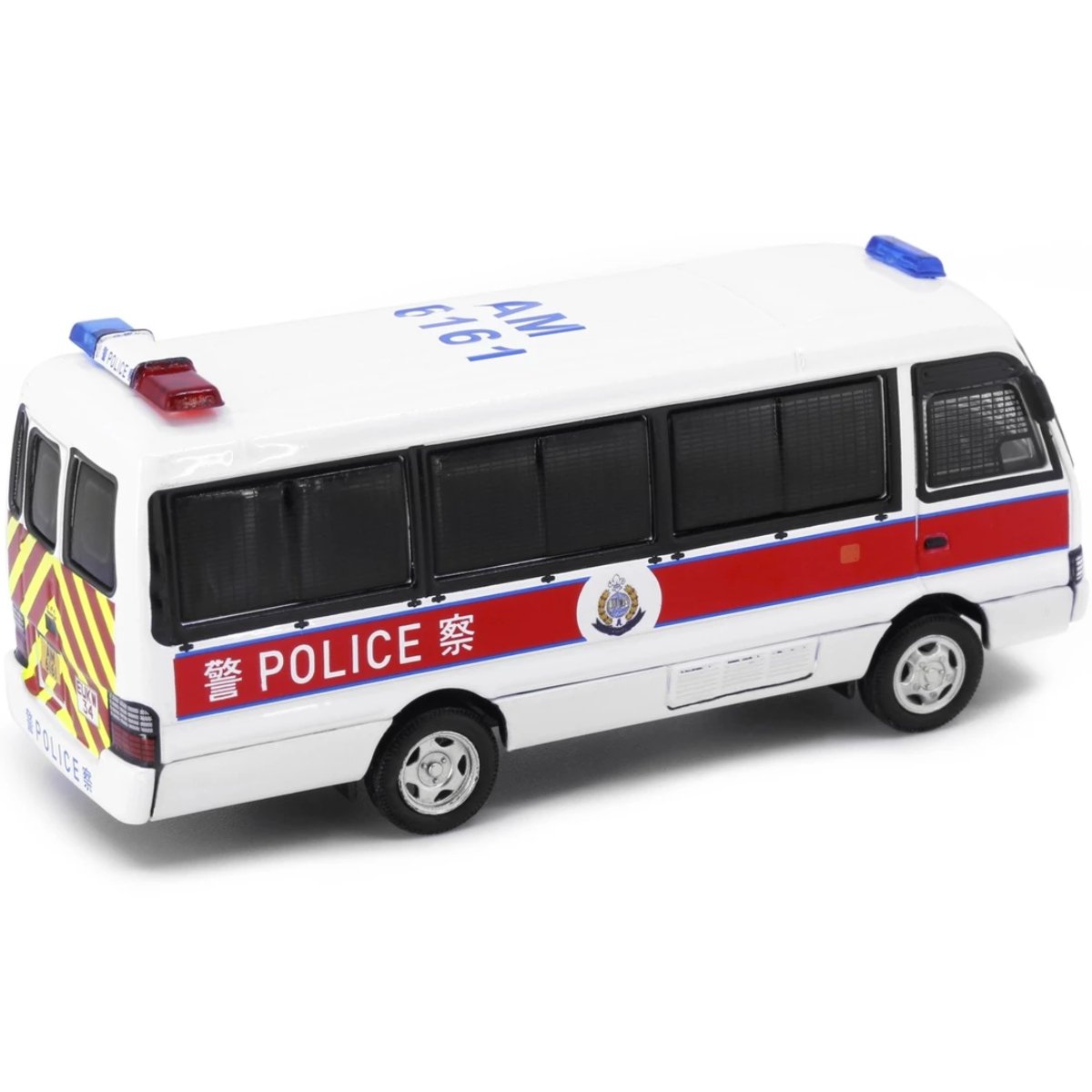 Tiny Models Toyota Coaster Police PTU - With Mesh Window Shields (1:76 Scale) - Phillips Hobbies