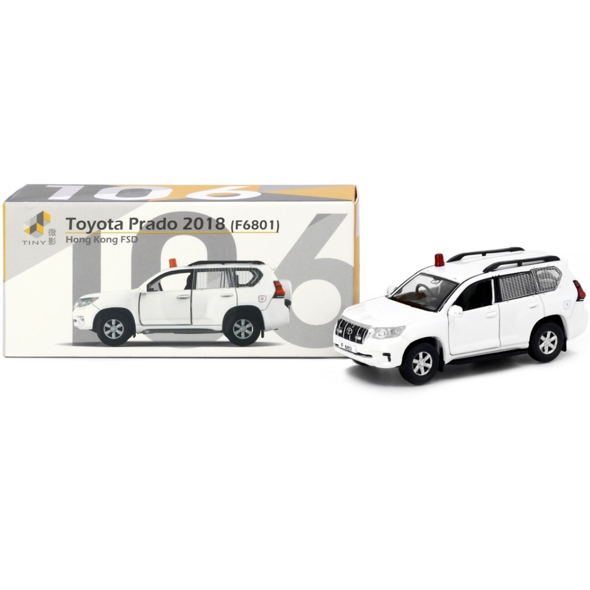 Tiny Models Toyota Prado 2018 HKFSD (1:64 Scale) - Phillips Hobbies