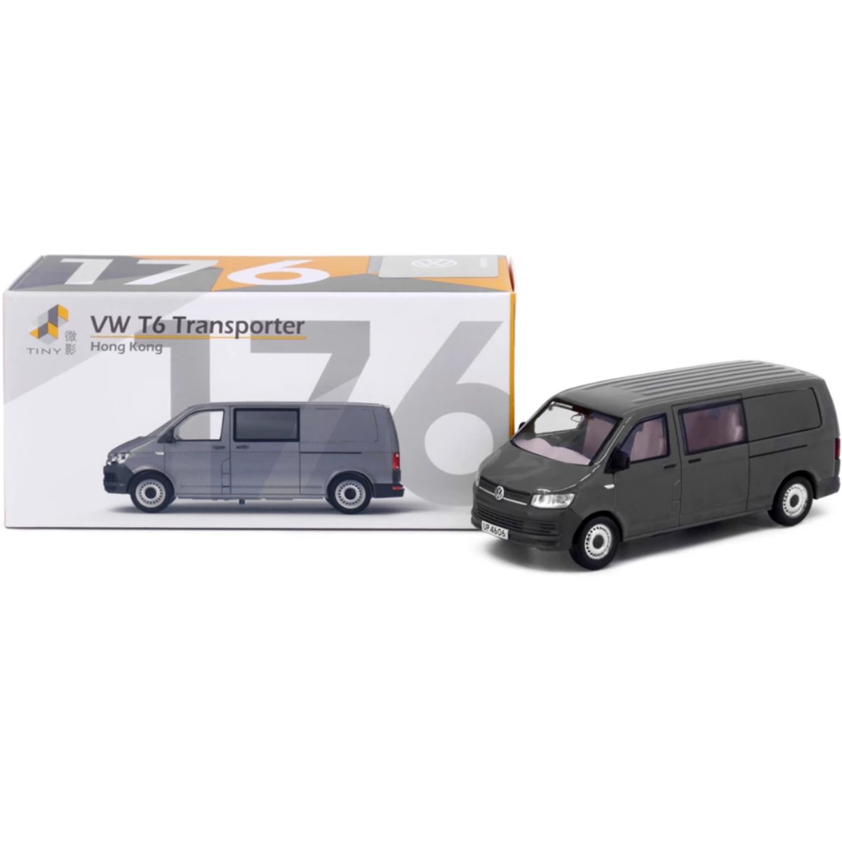 Tiny Models Volkswagen T6 Transporter Grey (1:64 Scale) - Phillips Hobbies