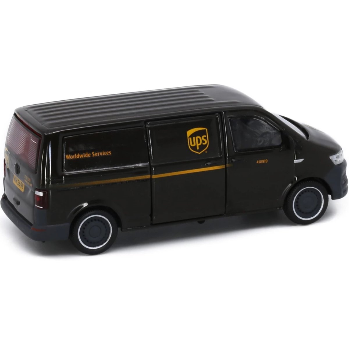 Tiny Models Volkswagen T6 Transporter UPS (1:64 Scale) - Phillips Hobbies