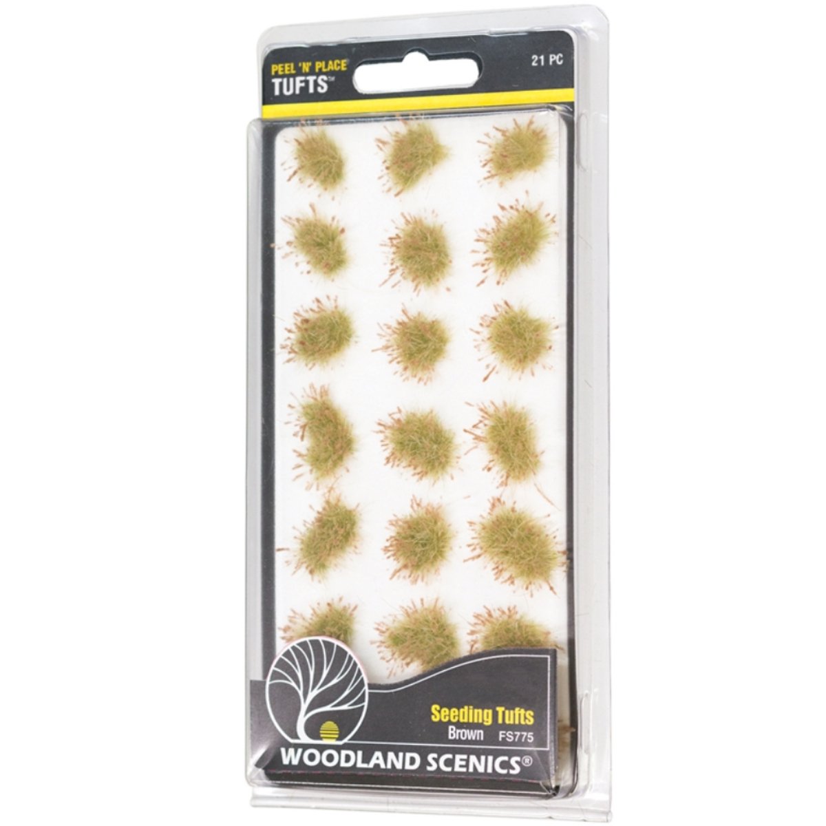 Woodland Scenics Brown Seeding Tufts x21 - Peel 'N' Place - Phillips Hobbies