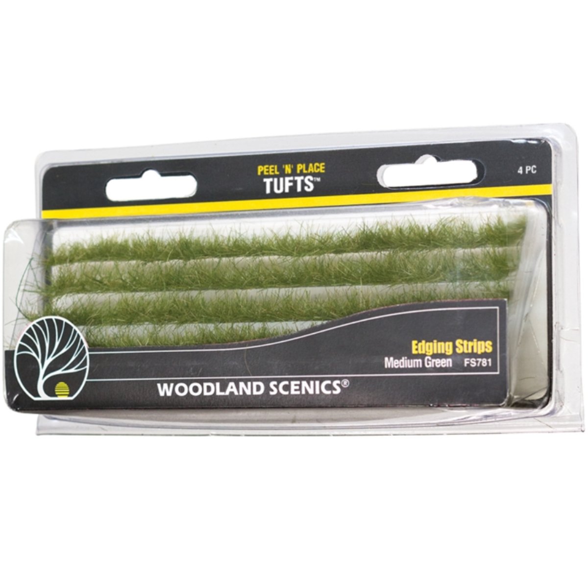 Woodland Scenics Dark Green Edging Strips x4 - Peel 'N' Place - Phillips Hobbies