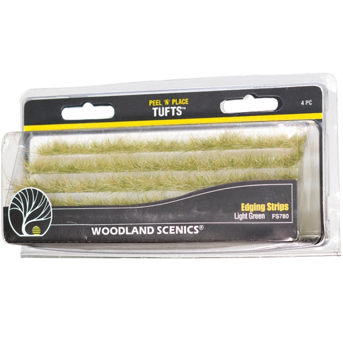 Woodland Scenics Light Green Edging Strips x4 - Peel 'N' Place - Phillips Hobbies