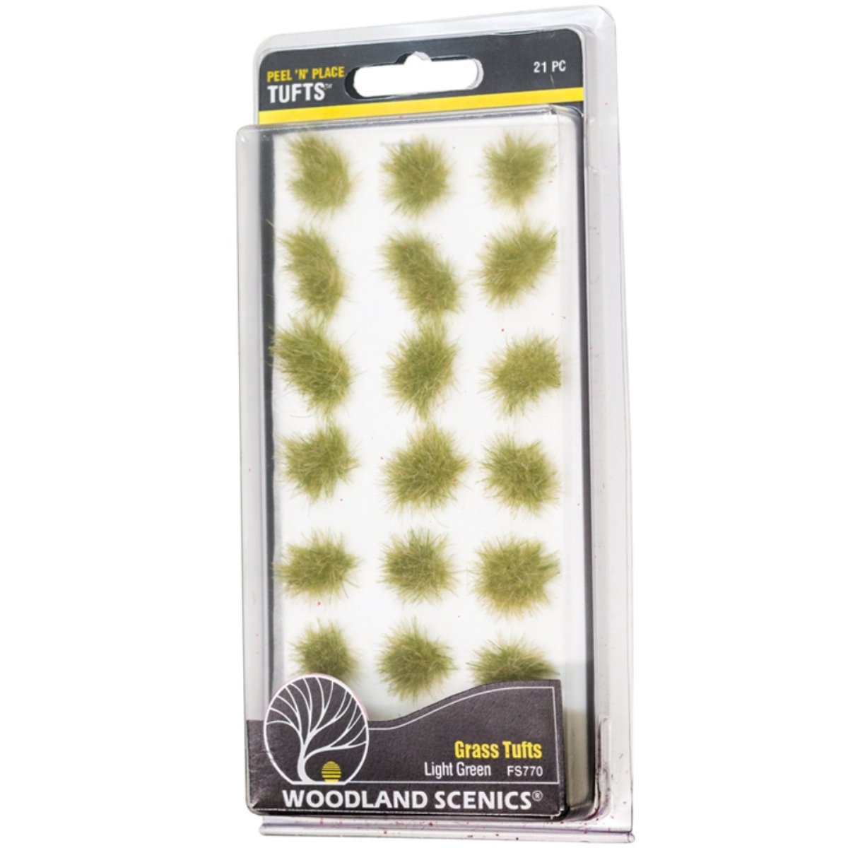 Woodland Scenics Light Green Grass Tufts x21 - Peel 'N' Place - Phillips Hobbies