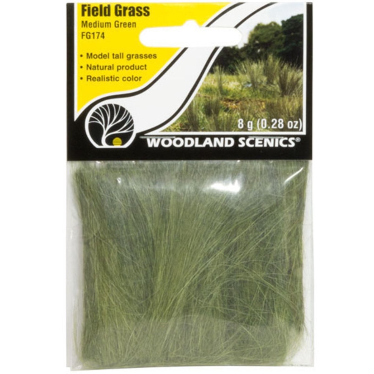 Woodland Scenics Medium Green Field Grass - Phillips Hobbies