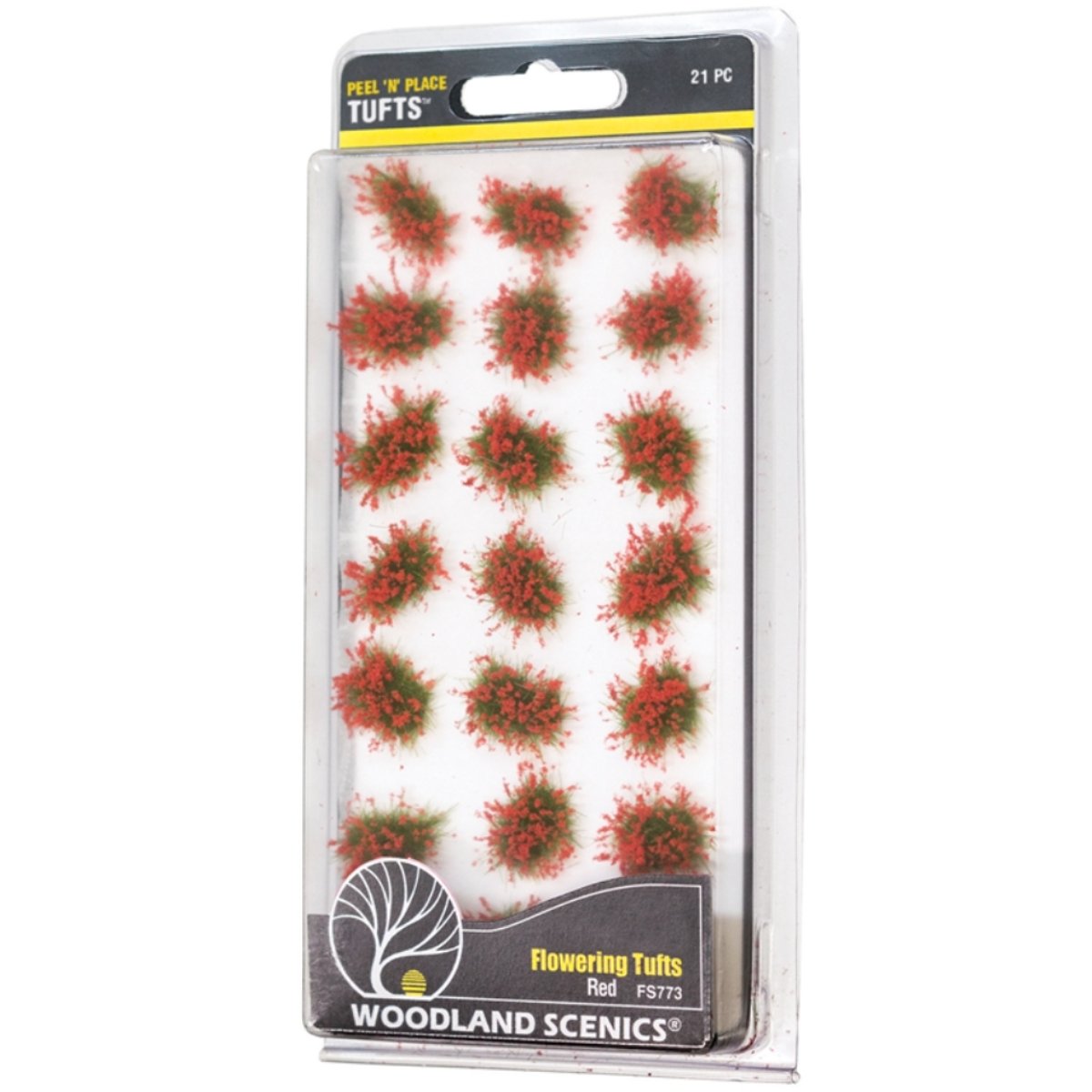 Woodland Scenics Red Flowering Tufts x21 - Peel 'N' Place - Phillips Hobbies