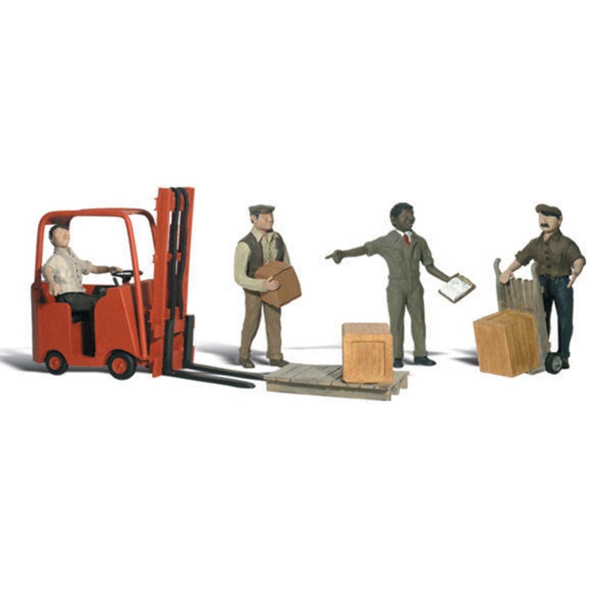 Woodland Scenics Workers With Forklift Figures - OO / HO Gauge - Phillips Hobbies