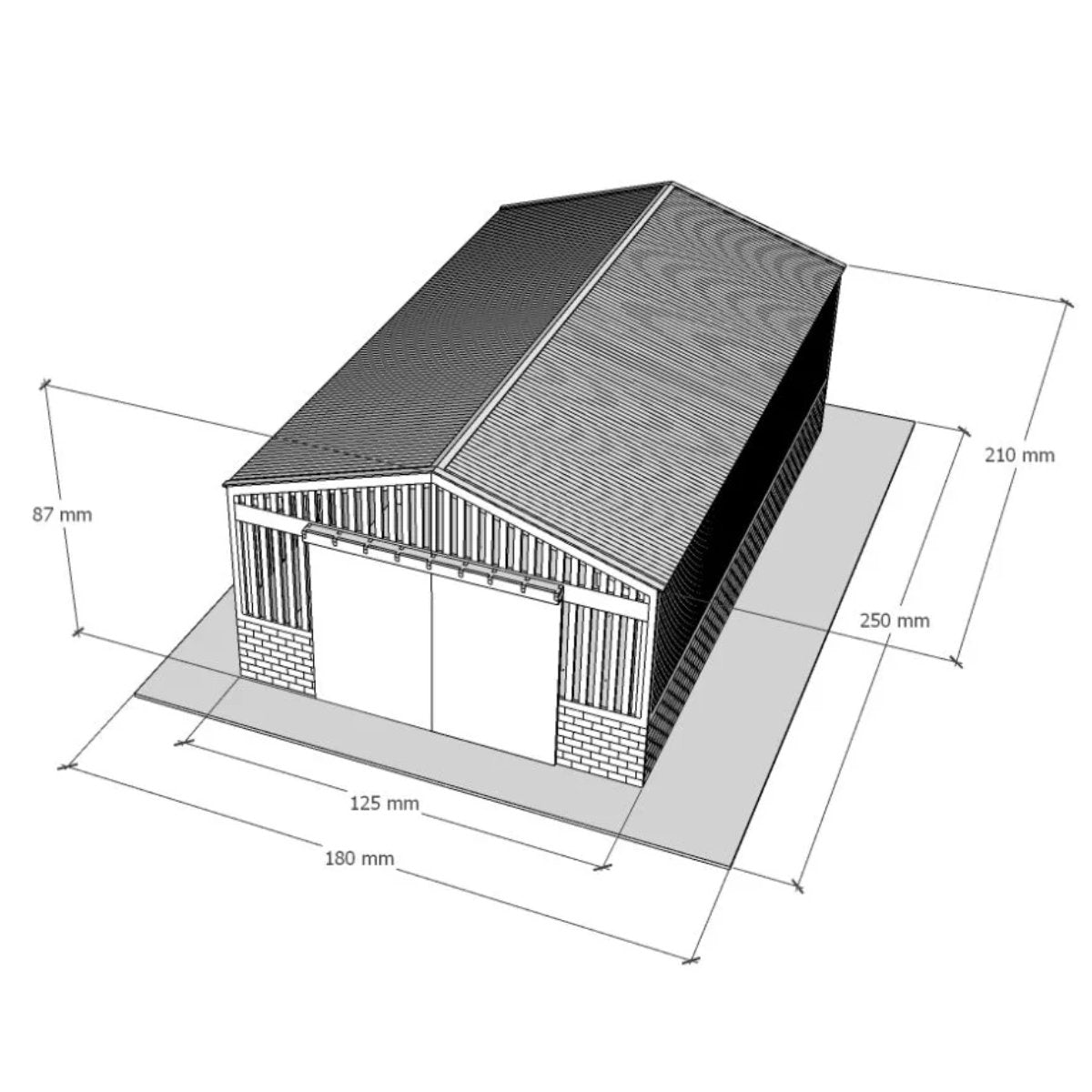 WWScenics Closed Barn with Sliding Door Kit - OO Gauge - Phillips Hobbies