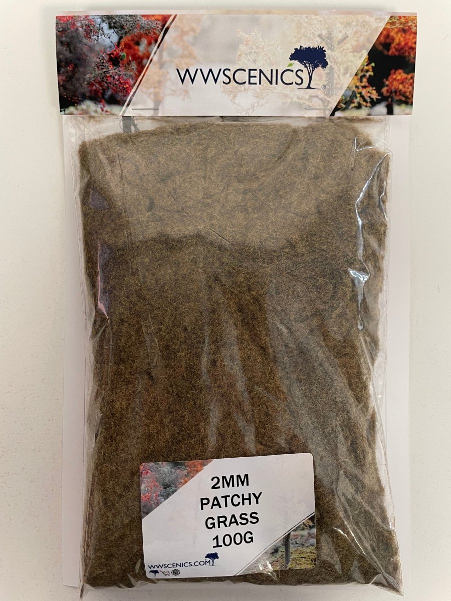 WWScenics Patchy Static Grass 2mm - Phillips Hobbies